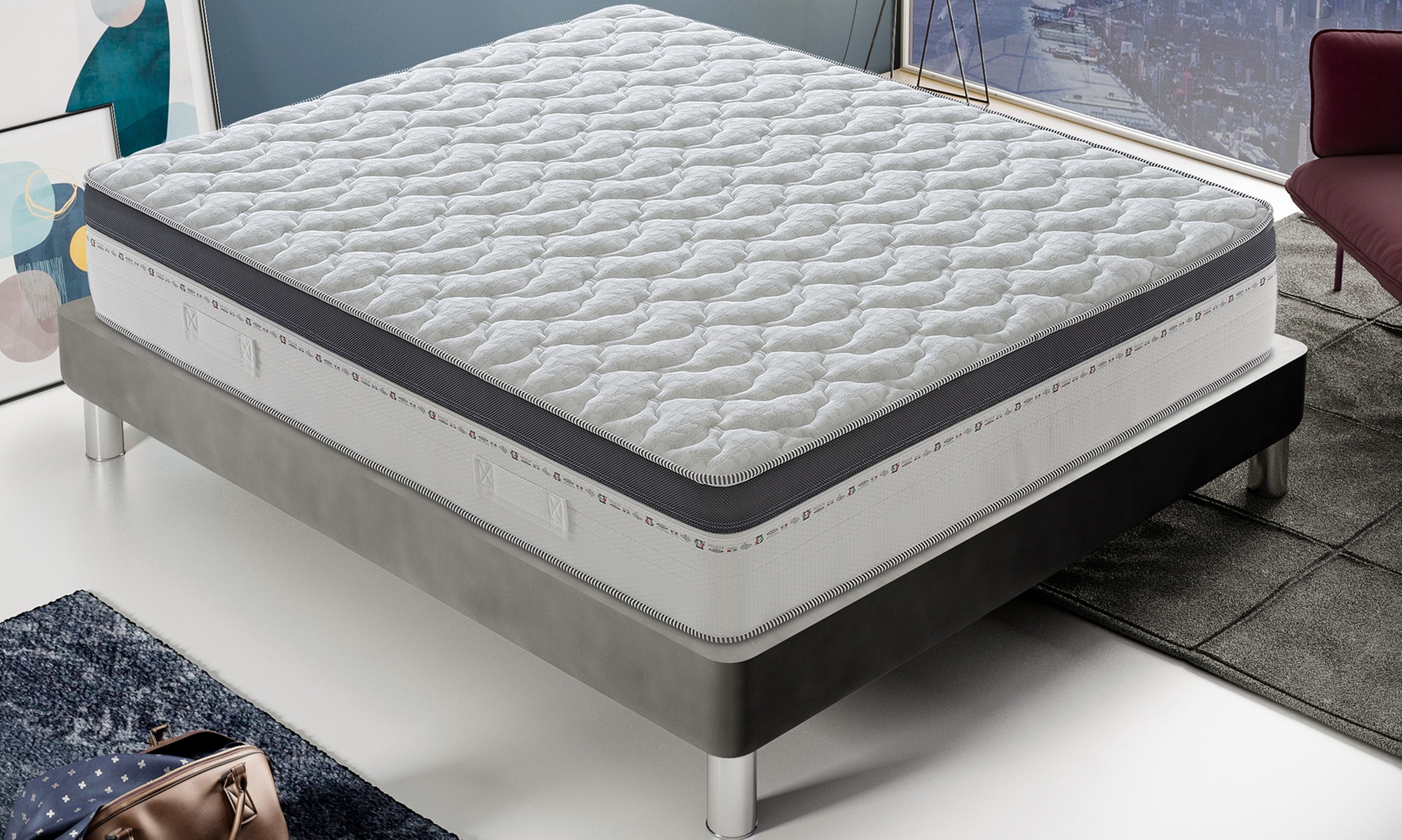 Matelas ''Positano'' à ressorts avec mousse à mémoire de forme