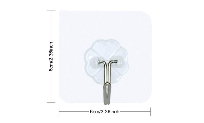 Image 13: 10-30PC Strong Transparent Suction Cup Sucker Wall Hooks Hanger Kitchen Bathroom