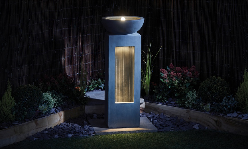 Image 3: Garden Water Feature with LED Lights