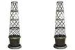 1 or 2 Tower Patio Pot with Trellis - Modern Grey or Black with Gold - Image 5