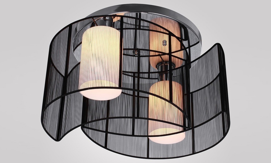 Image 2: HomCom Ceiling Chandelier Light