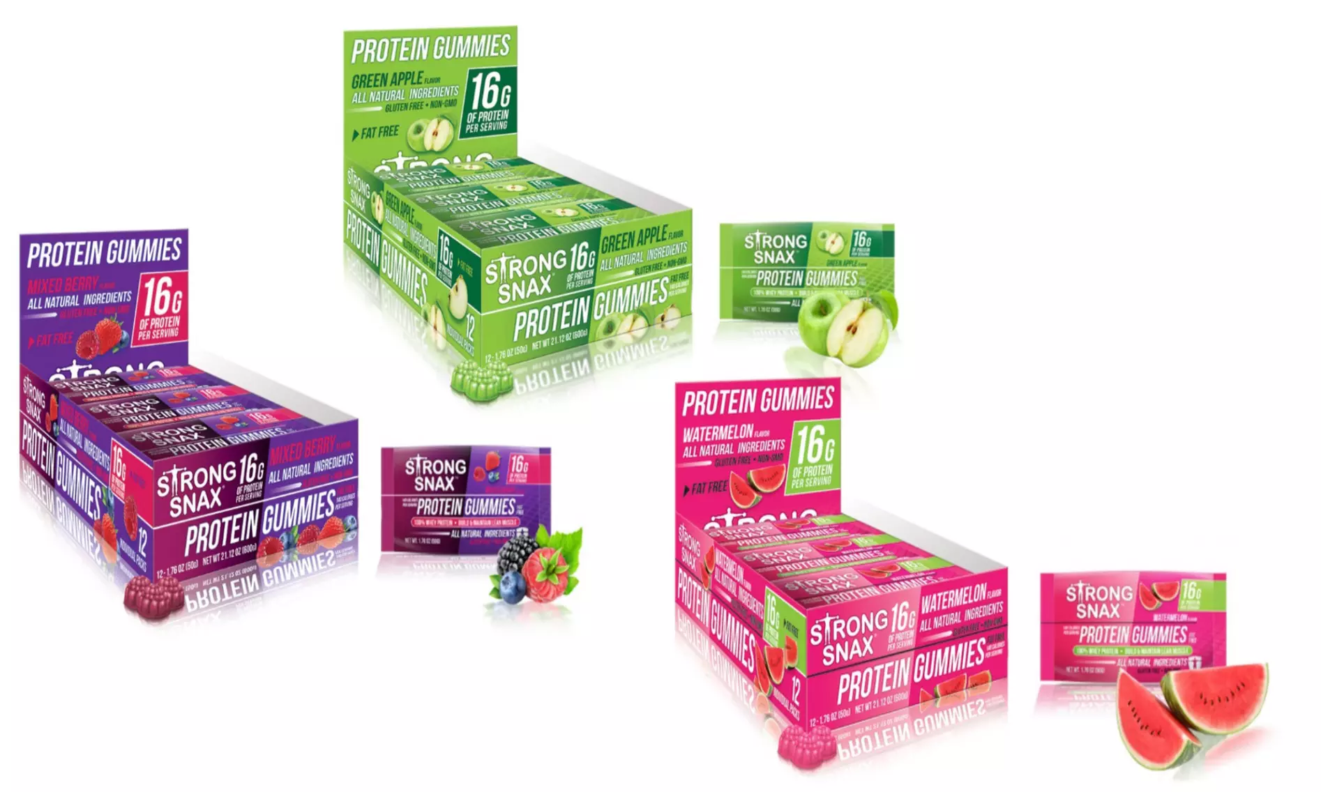 Strong Snax Protein Gummies (12-Pack) - Primary Image
