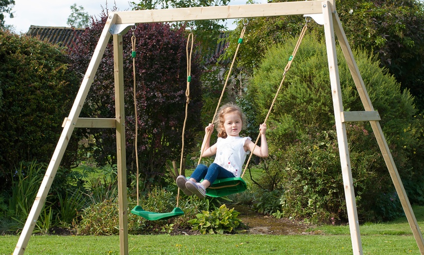 Image 3: TP Toys Forest Wooden Swing