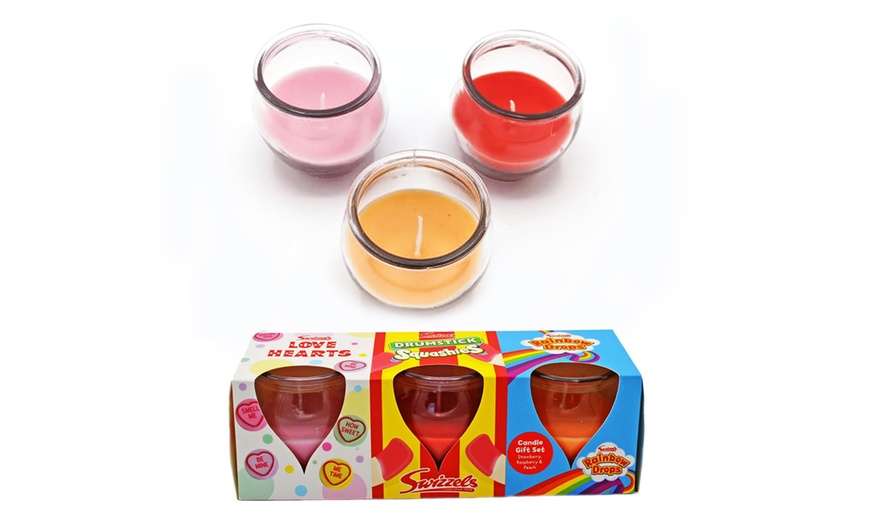 Image 1: Set of 3 Swizzels Candy Scented Candles 43g 