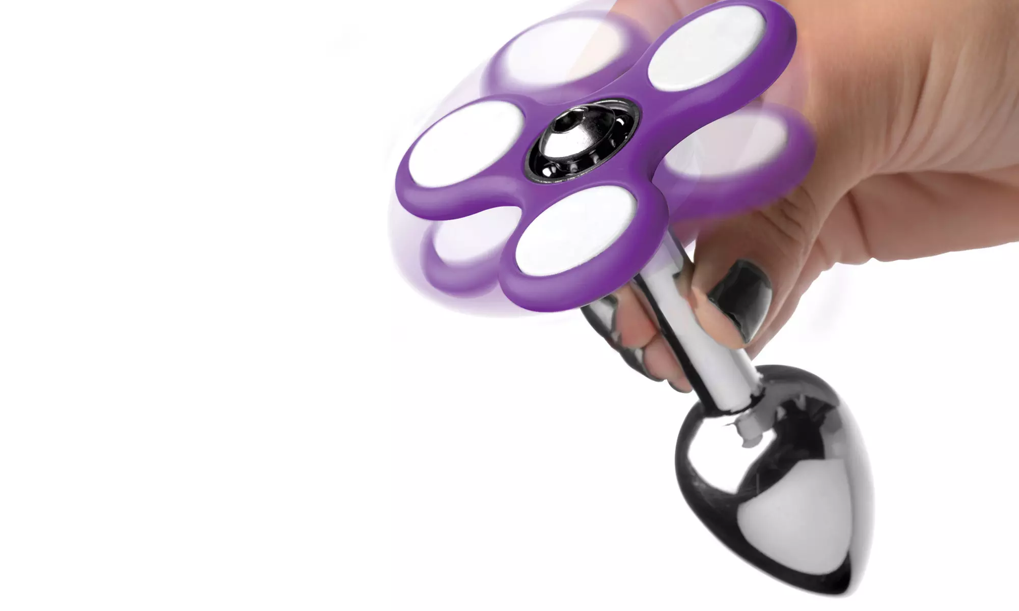 Light Up Fidget Spinner Anal Plug - Primary Image