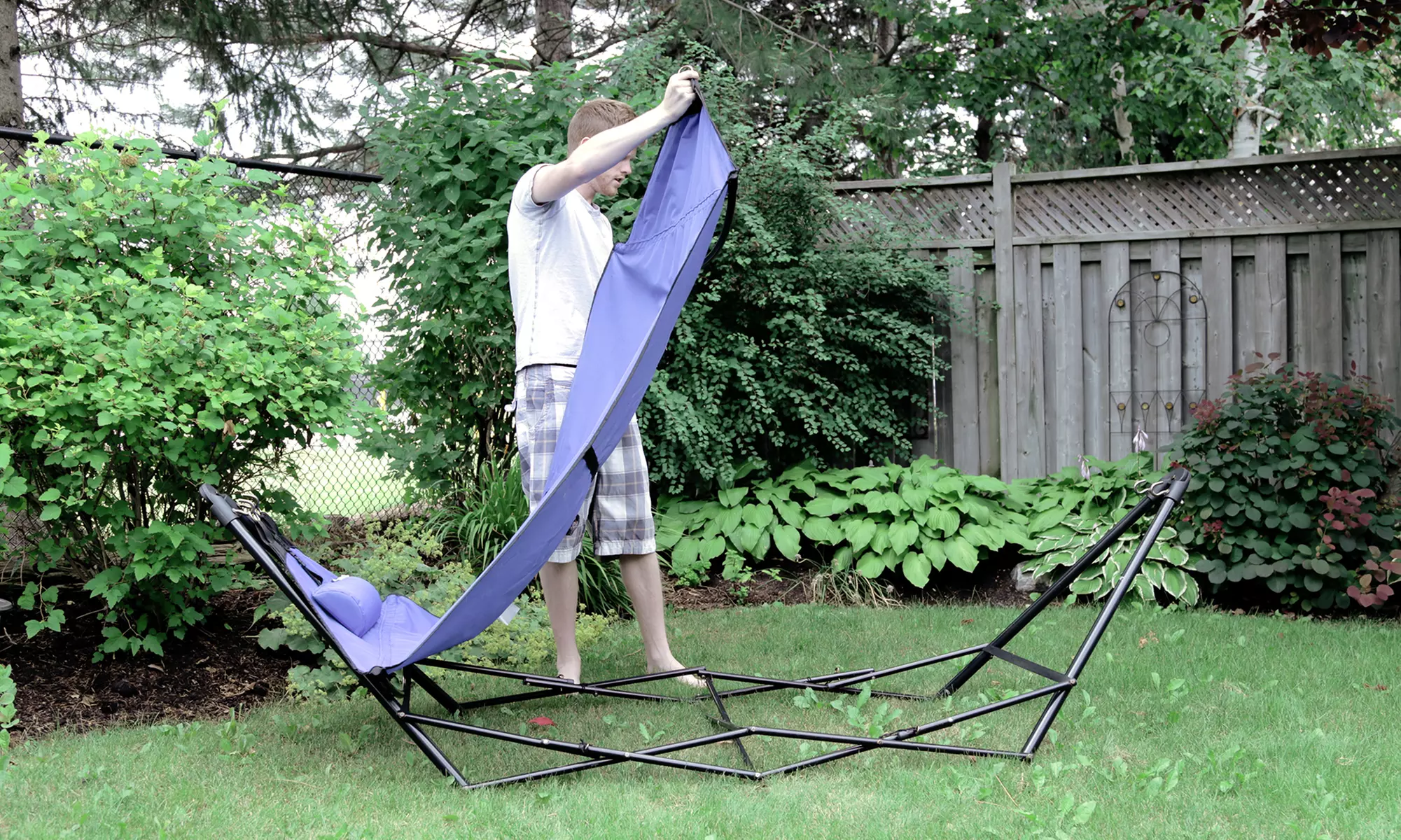 Foldable Hammock with Pillow and Carrying Bag - Second Medium