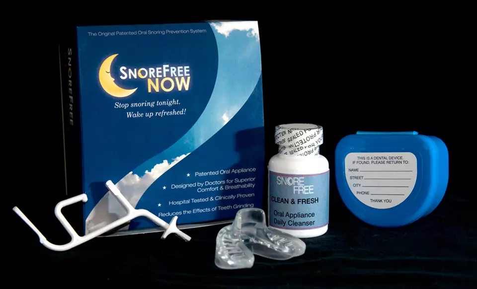 $24.99 for a Snore Free Anti-Snoring Kit with BPA-Free Mouthpiece, Cleaner, and Case ($49.99 List Price). Free Shipping. - Second Medium