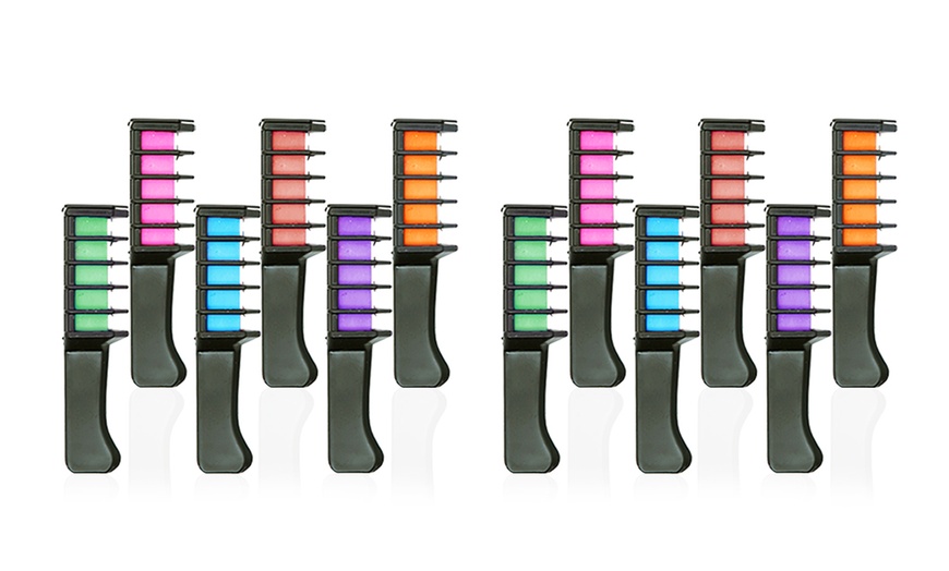 Image 4: Six-Piece Hair Chalk Comb Set