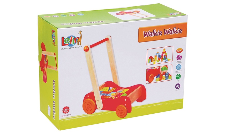 Image 2: Lelin Wooden Walkie Walkie Toy