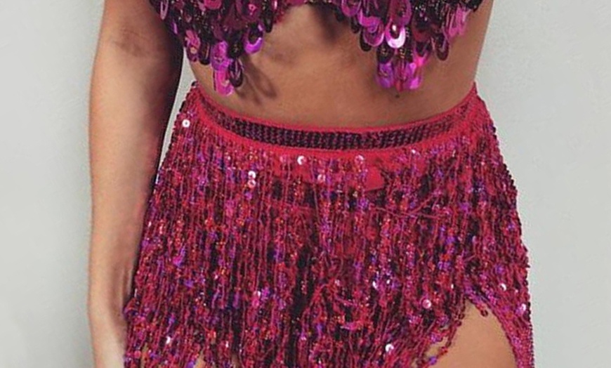 Image 9: Sequin Tassel Sarong Skirt