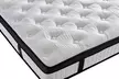 Matelas "Fairmont" 27cm à mémoire de forme et ressorts ensachés, surmatelas relié, tissus doux aspect suédine, Sampur - Second Medium