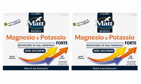 2 o 3 confezioni di integratore magnesio-potassio Matt
