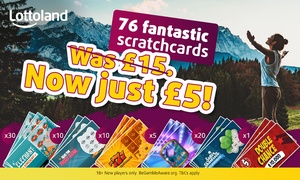 76 Online Scratchcards (Save 66%)