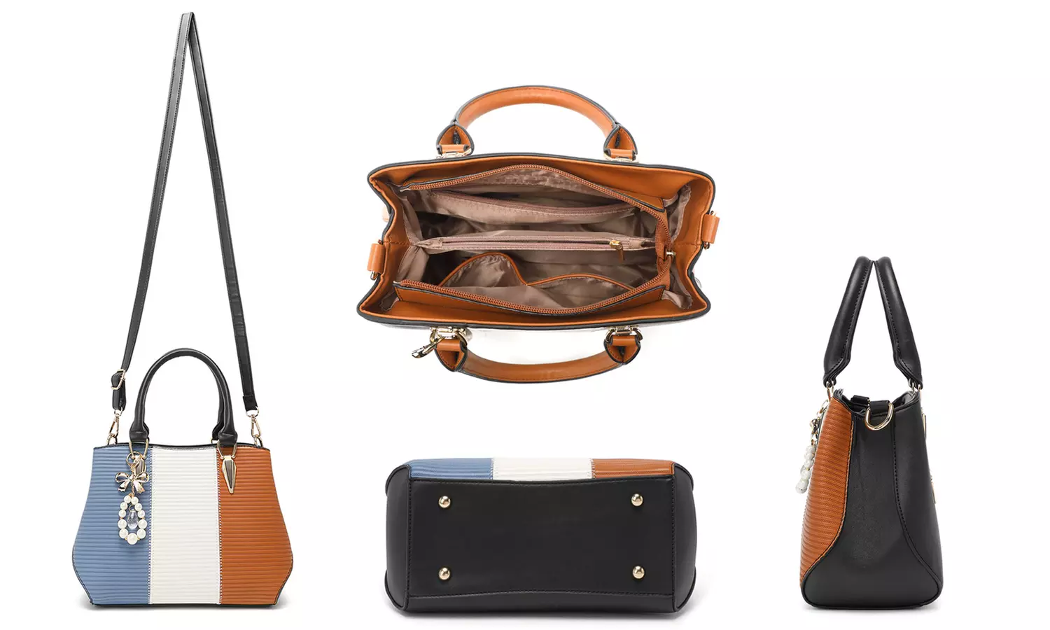 Borsa in pelle con tracolla o manico superiore