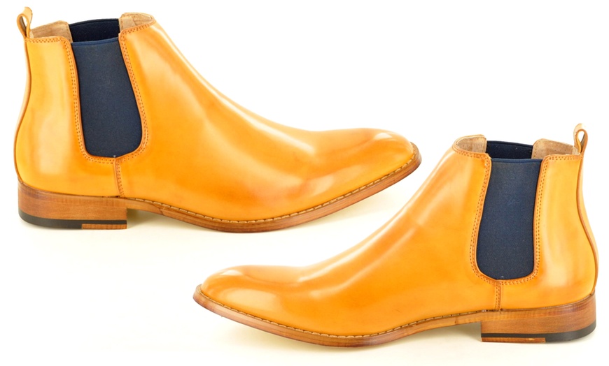 Image 25: Men's Pointed Toe Chelsea Boots