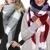 Image 1: 1x oder 2x karierter Oversize-Schal für Damen