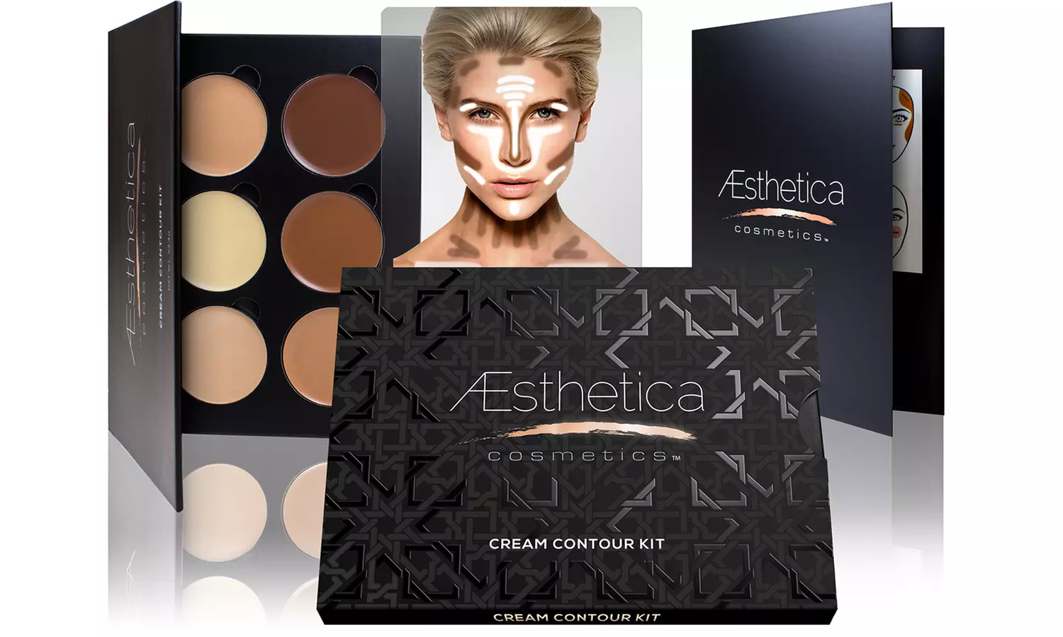 Aesthetica Cream Contour Kit with Optional Beauty Sponge or Brush - Primary Image
