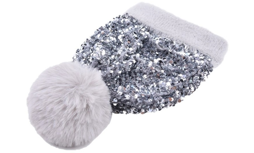 Image 6: Sequined Beanie