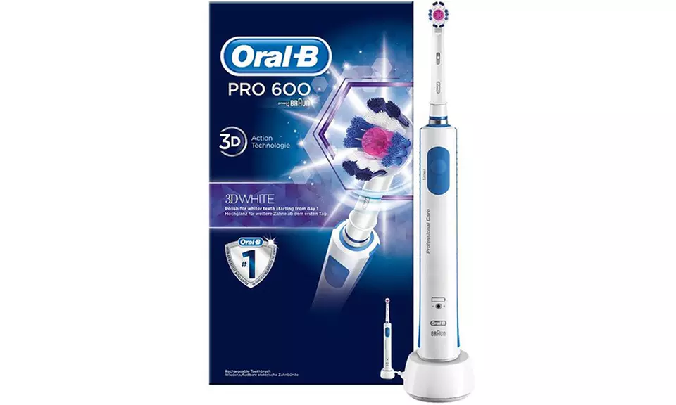 Oral-B Pro 600 3DWhite elektrische Zahnbürste - Primary Image