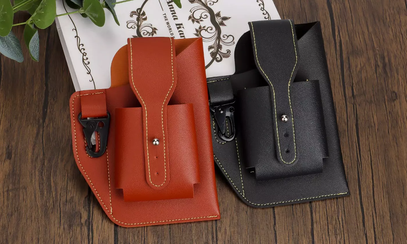 Leather Cell Phone Belt Bag Loop Waist Holster Case Pouch Holder