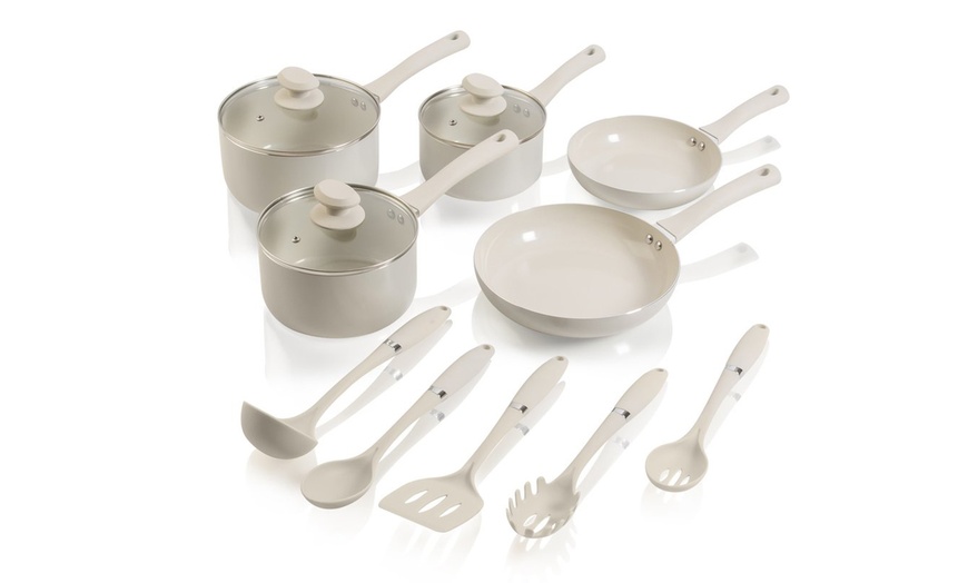 Image 7: Swan Pan Set with Utensil Set 