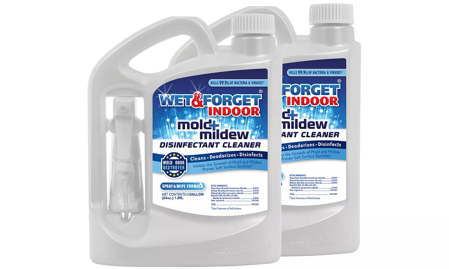 Wet & Forget Mold and Mildew Disinfectant Cleaner (64 Oz.; 2-Pack) - Primary Image