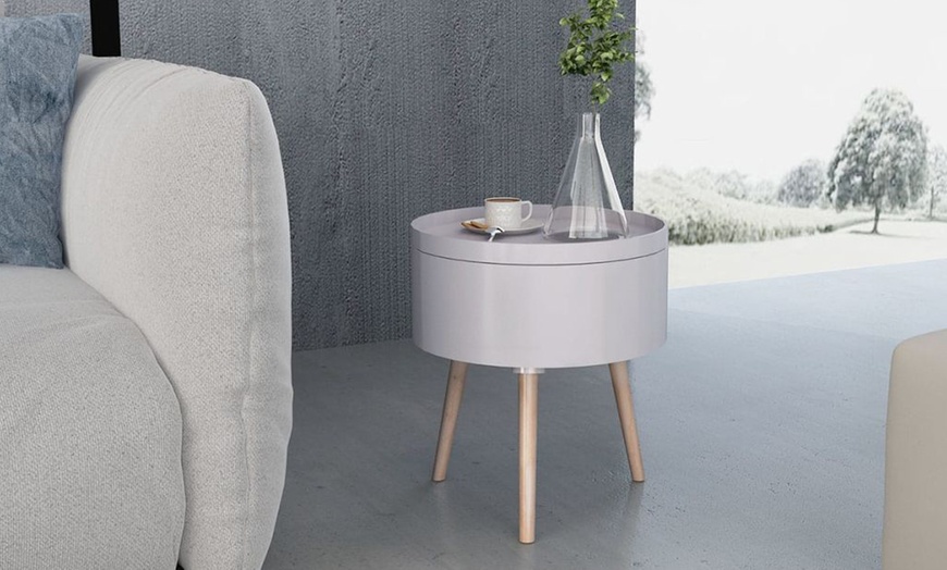 Image 10: Side Table with Serving Tray