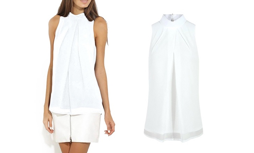 Image 6: Sleeveless Chiffon Blouse