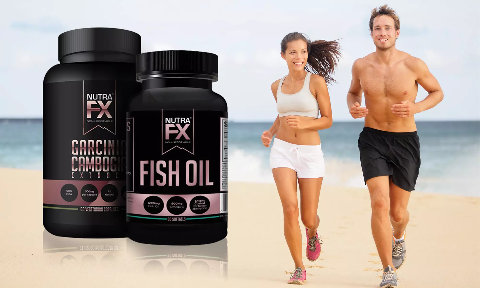 Heart Health + Weight Control Stack — Omega-3 Fish Oil and Garcinia Cambogia - Primary Image