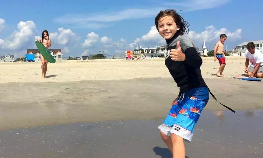 Pre-Season Sale: 1 or 5-Days of Skimboarding Camp for 1 or 2 Children at Jersey Shore Skim Camp (Up to 52% Off) - Primary Image
