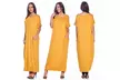 Isaac Liev Women's Short-Sleeve Scoop-Neck Maxi Dress with Pockets. Plus Sizes Available. - Second Medium
