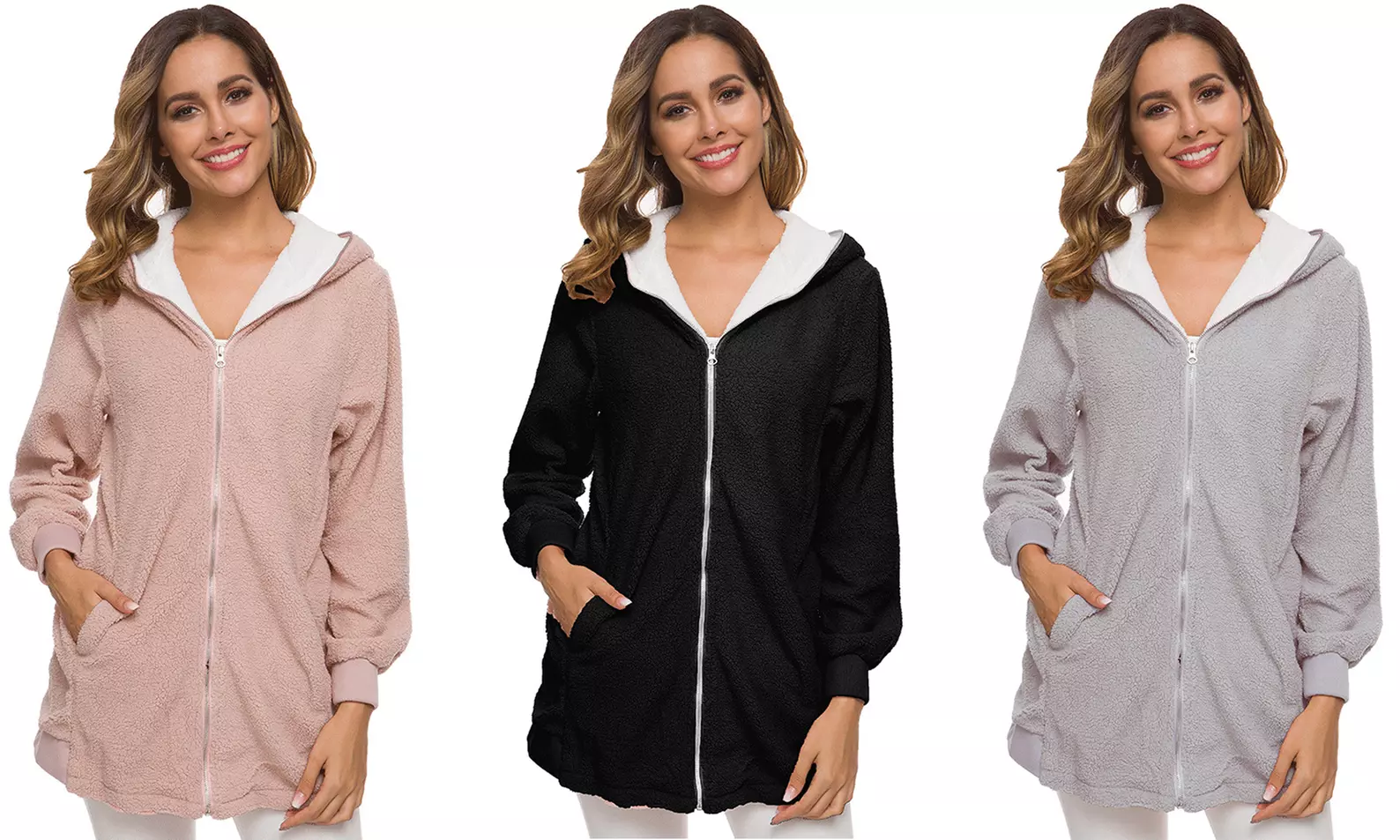 1 ou 2 vestes polaires à capuche chaude et douce - Primary Image