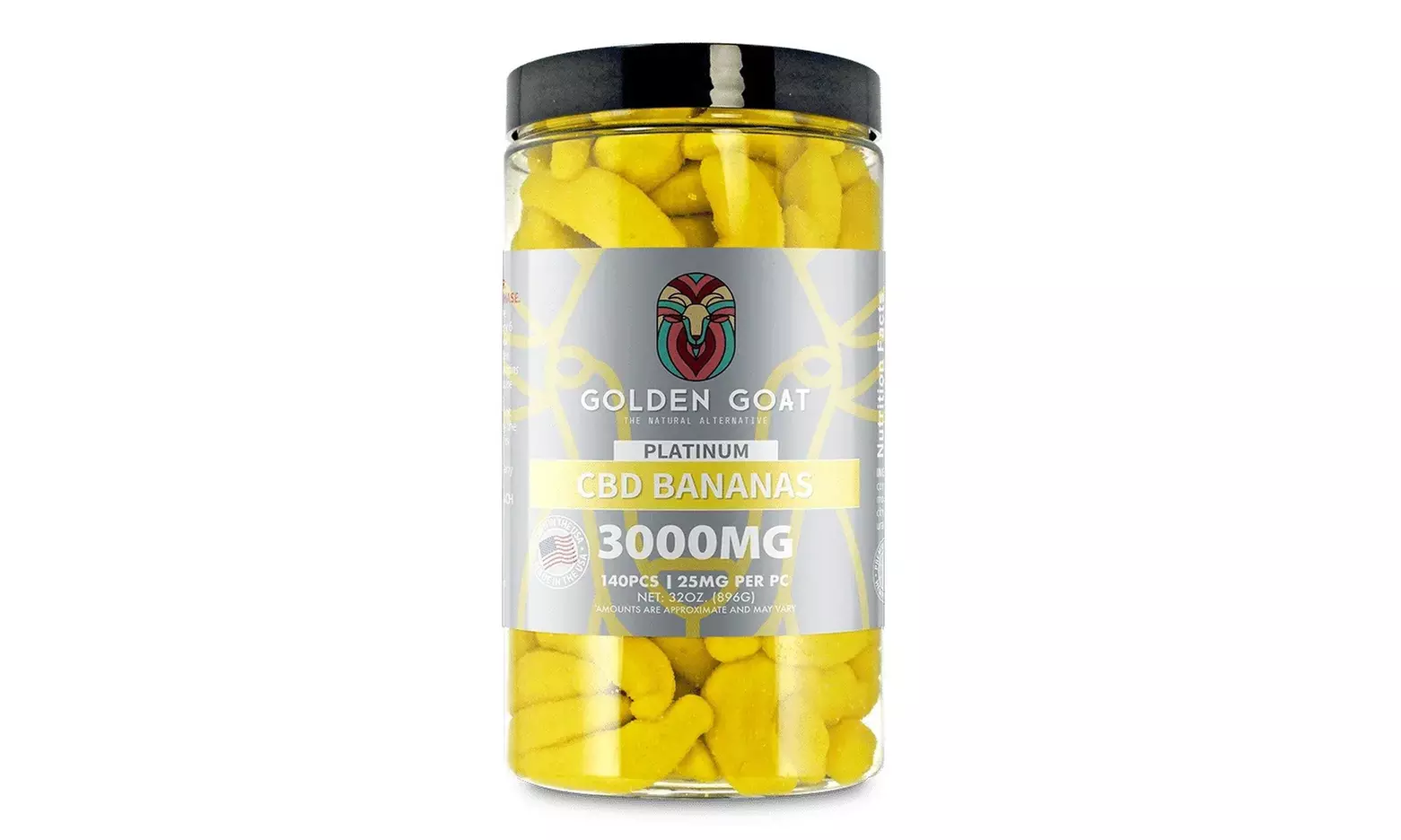 3000MG - 12,000MG Premium Grade CBD Infused Gummies by Golden Goat