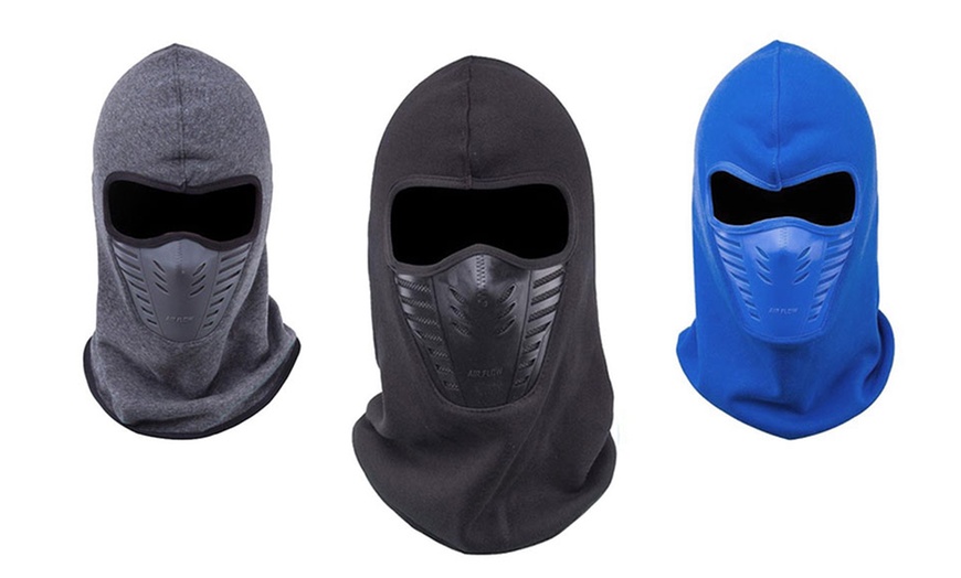 Image 1: Thermal Fleece Face Ski Mask