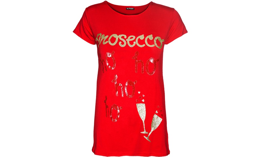 Image 12: T-shirt avec différents imprimés au motif de Noel