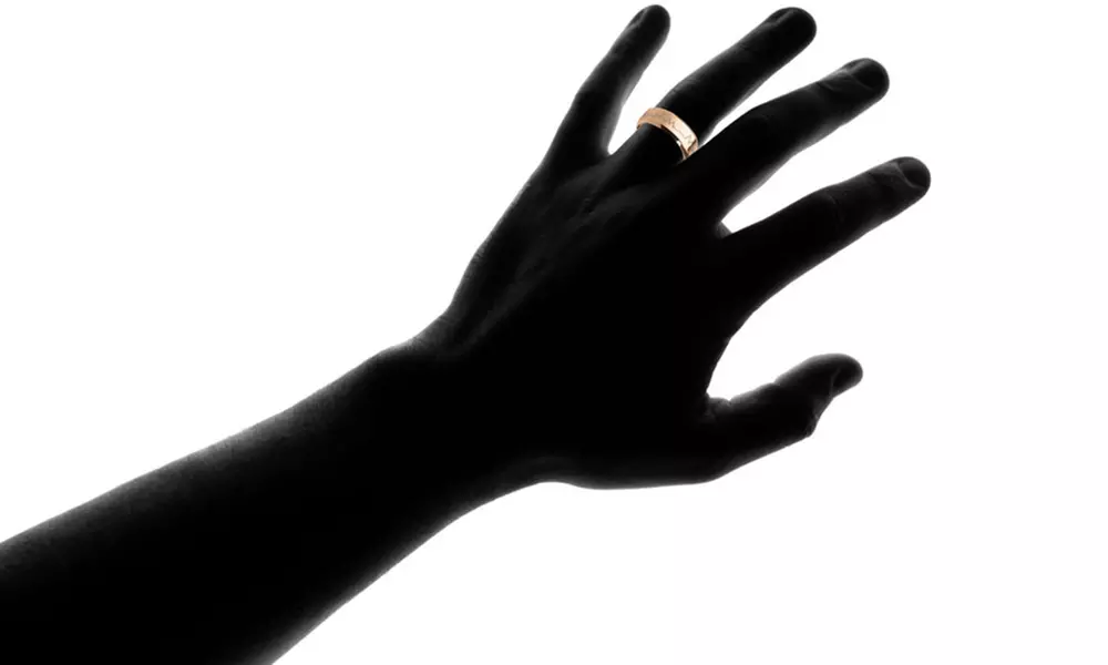 Heartbeat Laser Etched Stainless Steel Rose Gold IP Band Ring - Second Medium