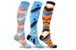 DCF Pop Print Knee-High Compression Sock Collection (3- or 6-Pack) - Second Medium