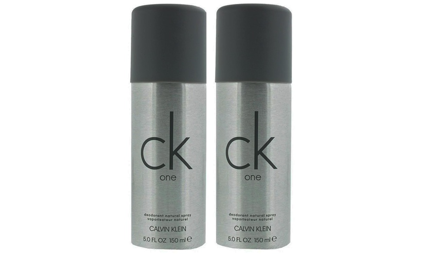 Image 1: Two-Pack of Calvin Klein CK One 150ml Deodorant Spray