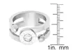 Stainless Steel Cubic Zirconia Double Cuff Ring With Roman Numerals. Multiple Options Available. - Second Medium