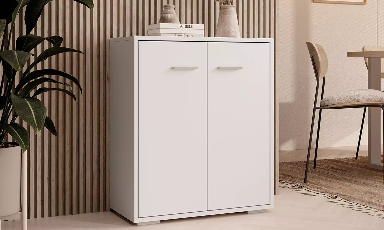 Aparador modelo Lander en color blanco o blanco y sonoma, con envío gratuito - Primary Image