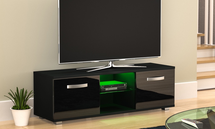 Image 47: Vida Designs Cosmo Two-Door TV Unit with Optional LED