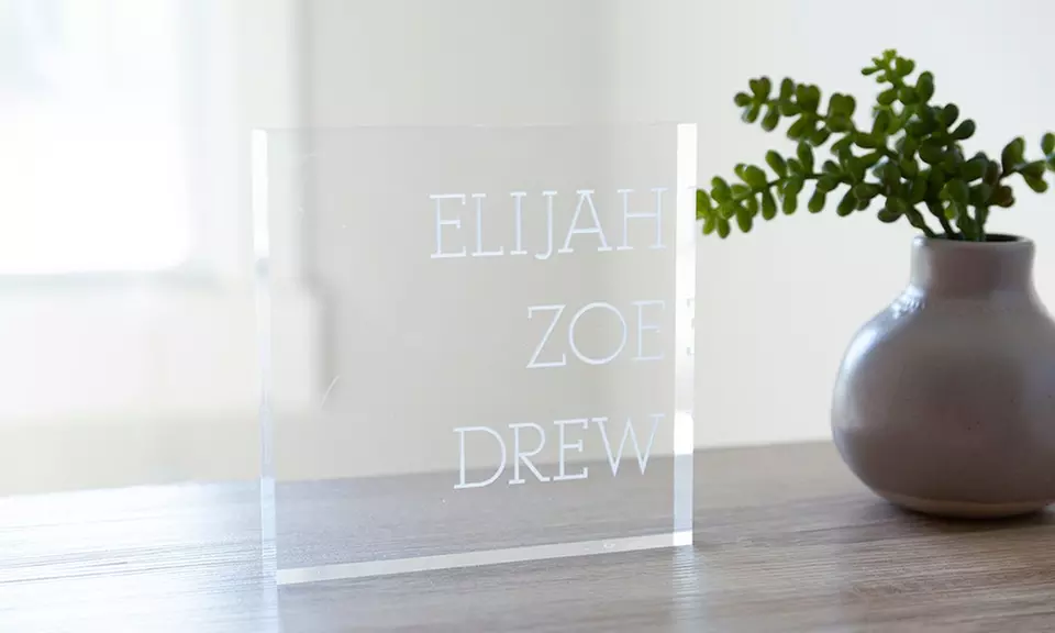 Personalized Acrylic Photography Display Blocks from Qualtry (Up to 69% Off). Three Options Available. - Primary Image