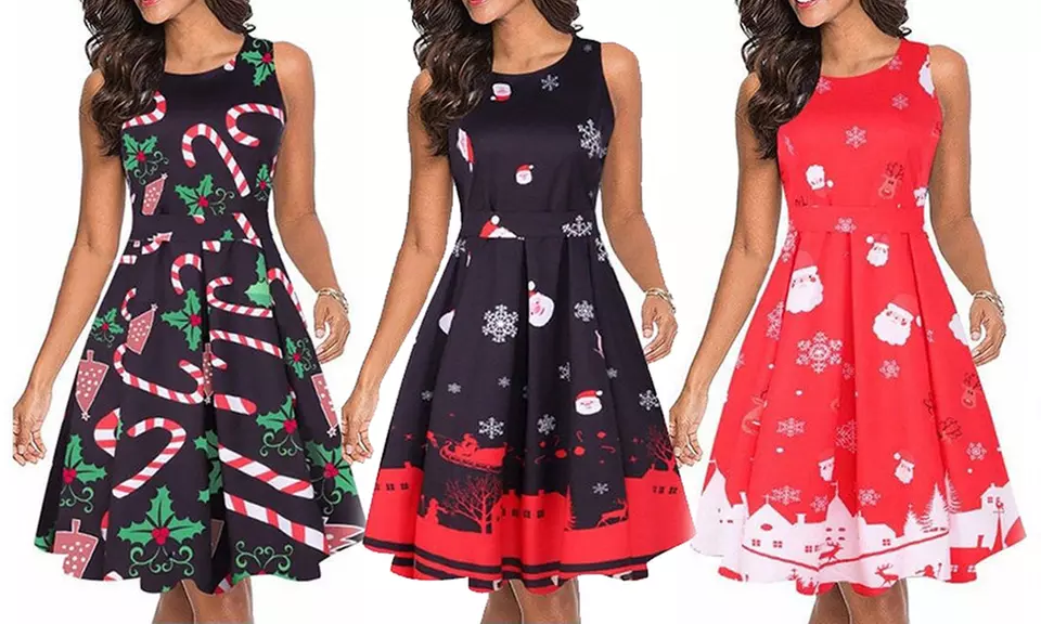 Leo Rosi Women's Christmas Dress. Plus Sizes Available. - Primary Image