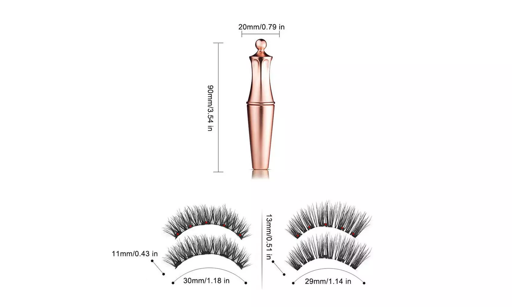 Delineador de ojos magnético  y pestañas