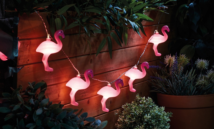 Image 1: Flamingo String Light Set