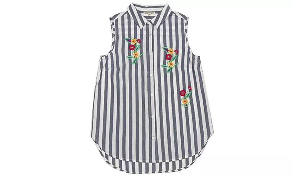 BEST MOUNTAIN Top et blouse brodée à rayures - Second Medium