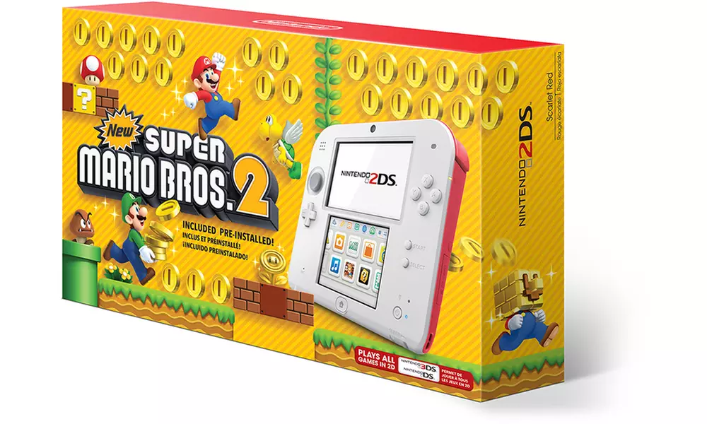 Nintendo 2DS Dual-Screen Handheld Gaming System and New Super Mario Bros. 2 Bundle   - Second Medium