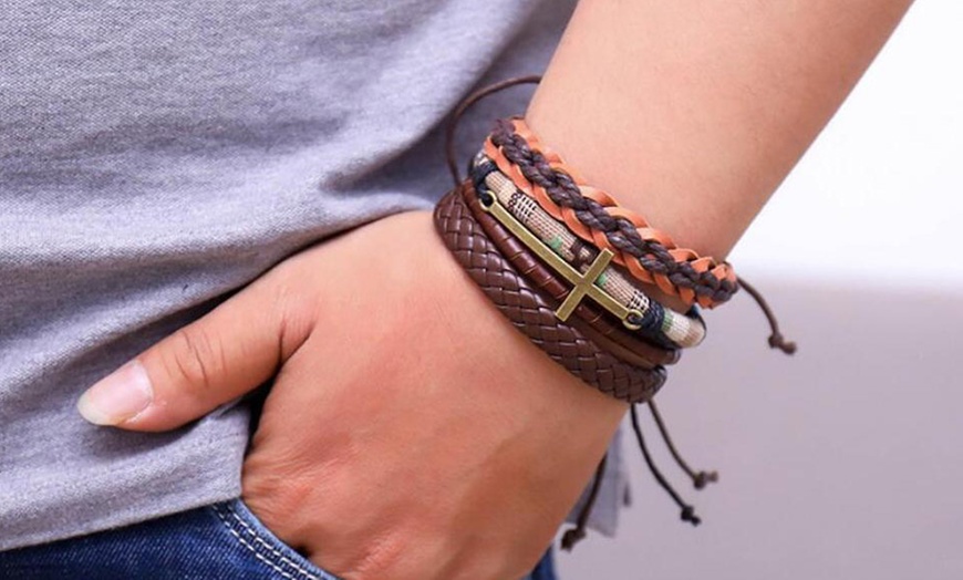 Image 4: Men's Bracelet Set