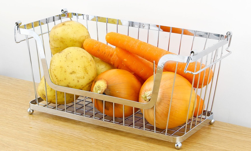 Image 8: Stackable Kitchen Storage Basket