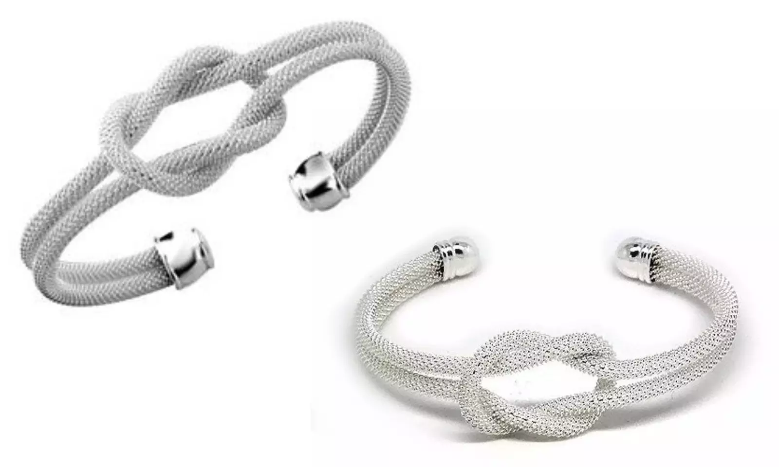 Love Twisted Silver Cuff Bracelet